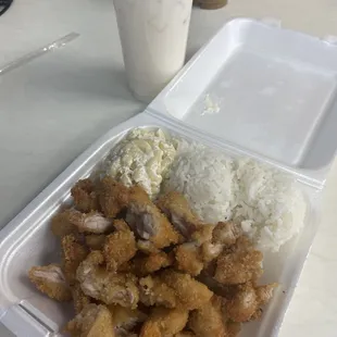 Chicken Katsu &amp; Coconut Milk Tea