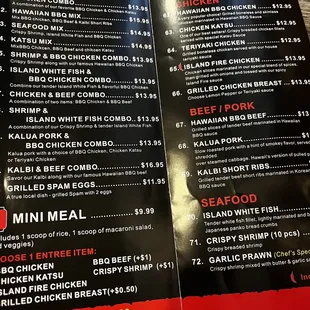 Hawaiian Bbq Menu: Updated menu as of 3/26/2023