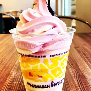 Dole Whip: Pineapple-Strawberry Swirl