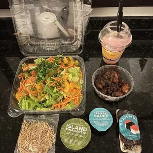 Salad dole whip and masubi