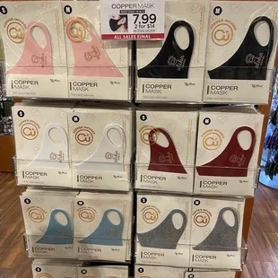 a stack of bras in a store