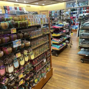 a variety of items in a store