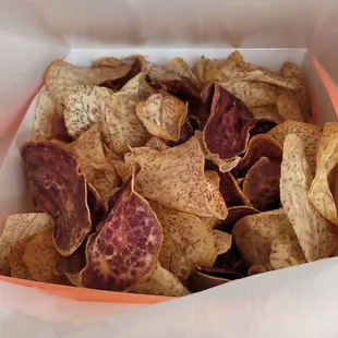 Mixed box. A mix of taro and sweet potato fresh off the line!!