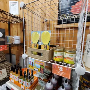 shelves of food and condiments