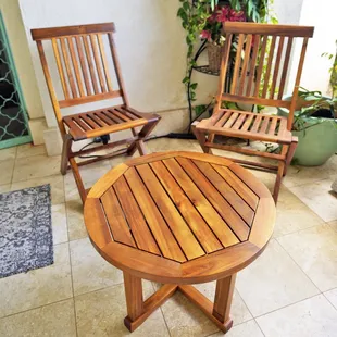 Hanalei Wood Folding Chair Set
