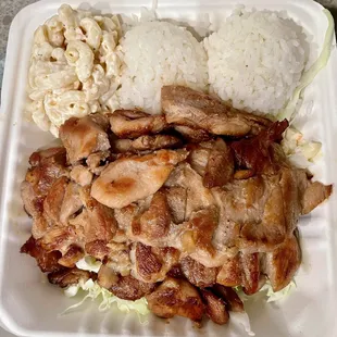 Regular BBQ Chicken Plate Lunch