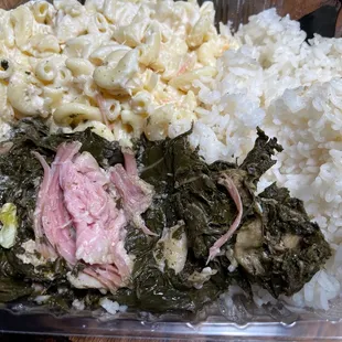 Fresh Pork Lau Lau Plate I think not can&apos;t believe how raw the pork was hopefully we don&apos;t get sick smh