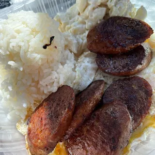 Portuguese Sausage & Eggs with Rice