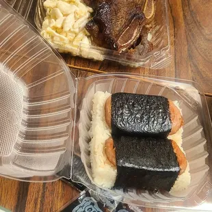 Spam musubi and mixed plate