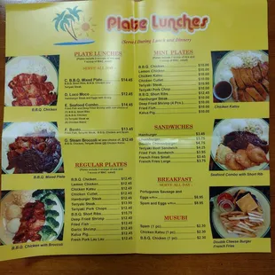 Menu as of 9/15/2024