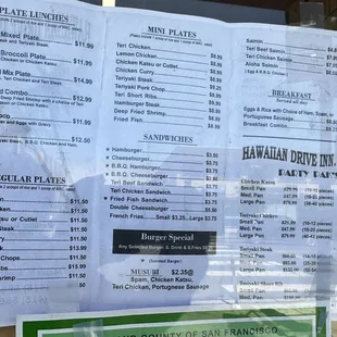 Current menu prices 6.29.2023 cash only