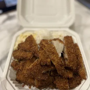Chicken katsu. Crispy but a little dry