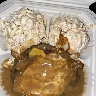 Loco Moco - patty was too salty and gravy was decent. The mac salad was good
