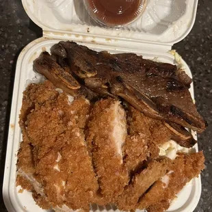 Mixed plate, extra $ for short ribs