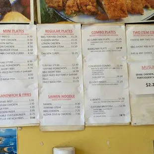Menu as of 6/6/24