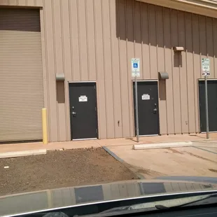 Customer entrance. locked during business hours.