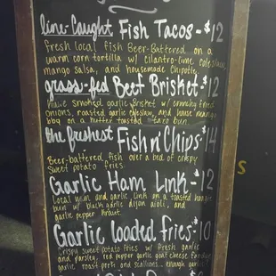 Eat the street Garlic menu