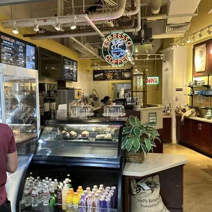 the inside of a restaurant