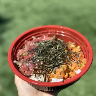 Shoyu and spicy ahi