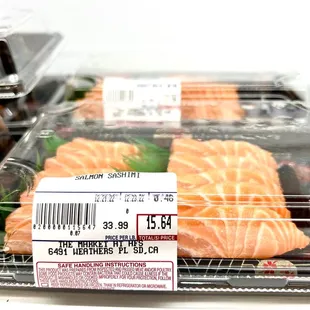 12/22/22. Fresh salmon sashimi.