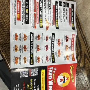 a menu for a restaurant