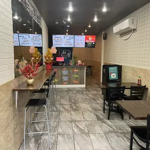 the inside of a restaurant