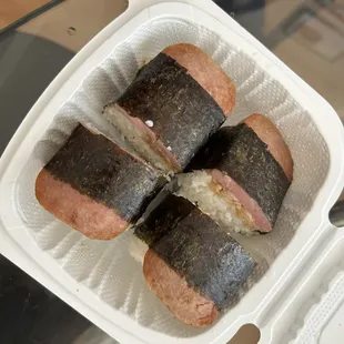 Spam Musubi (2pcs) - forgot to take a pic before cutting