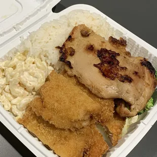 Chicken Katsu and Teriyaki Combo