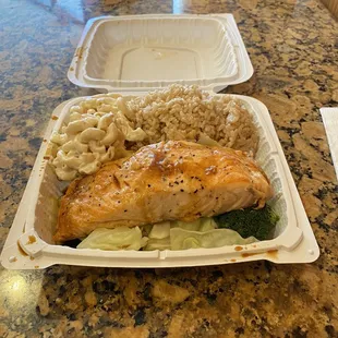 grilled fish, food
