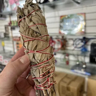 Sage smuge sticks. To get the bad spirits out.