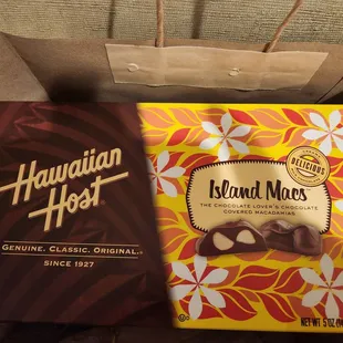 a chocolate box and a chocolate bar