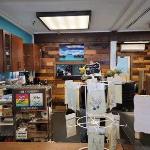 the kitchen and dining area