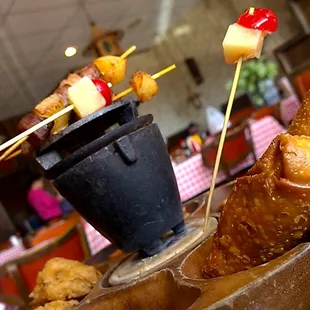 Warning Balamaki on Flaming Spinning PuPu Platter so uniquely delicious  Love