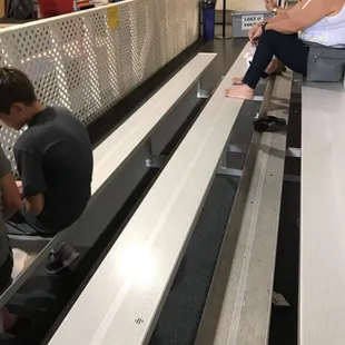 Bleachers for parents.