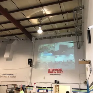 Camera set up to watch from the bleachers.