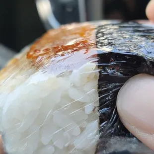 Portuguese sausage musubi if you squint hard