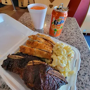 Short ribs and chicken katsu