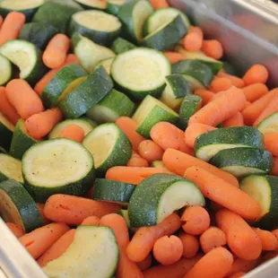 A Colorful Melange of Carrots and Zucchini.