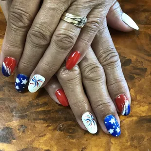 4th of July nails