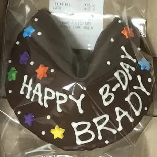 Giant fortune cookie