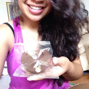 Chocolate covered fortune cookies for my sister's graduation came out perfect.