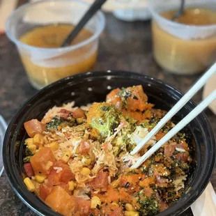 3 protein sushi bowl