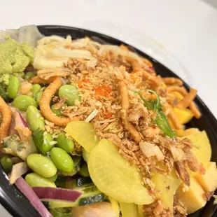 a bowl of food on a table