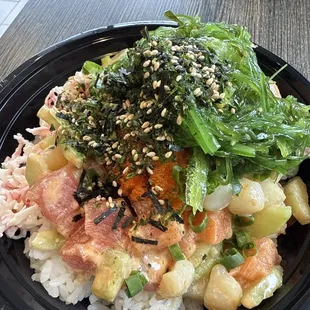 Poke bowl 3 protein $15.25