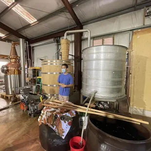 Ken explaining the distillation process.