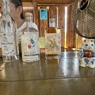 Current selections available at the distillery