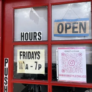 Only Open Fridays!!!