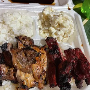 Pork ribs and chicken bbq
