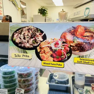 a variety of food items