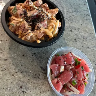 Spicy Mayo Poke Rice Bowl and 1/2 lb. Spicy Poke